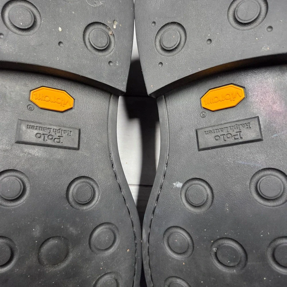 Polo Ralph Lauren Asher Captoe Dress Shoes Mens 11.5 Black Leather Lace Up